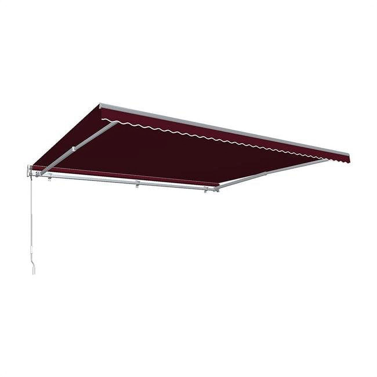 18 ft. Burgundy Motorized Retractable Awning with Remote G101739