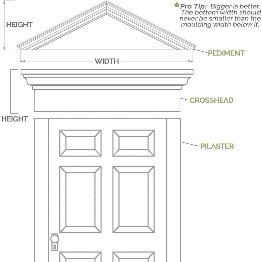 Two Equal Flat Panel PVC Pilaster with Capital and Base (Pair) K431148