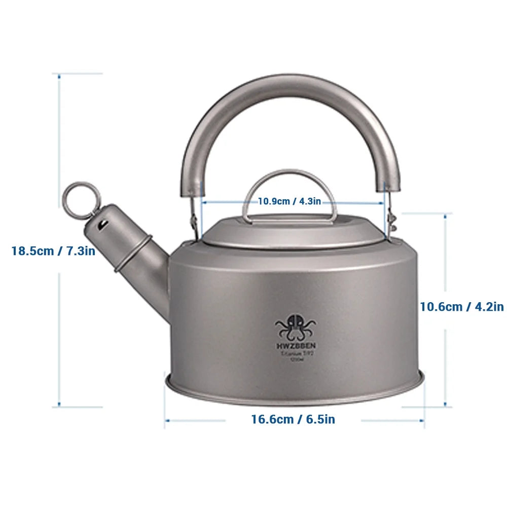 Portable Stainless Steel Camping Tea Pot Coffee Pot, 1200ml G135845