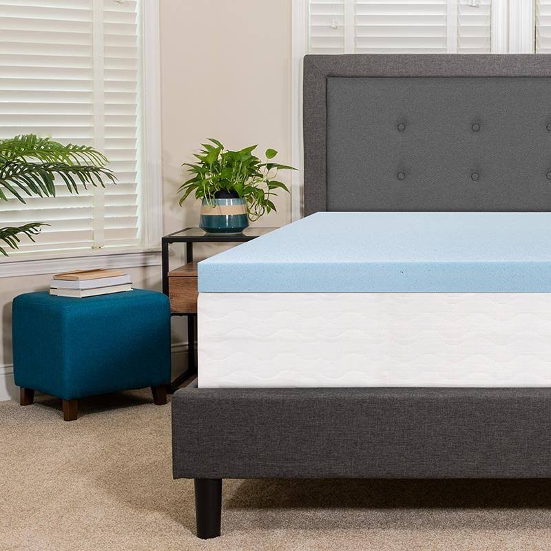 Queen 3 inch Cool Gel Memory Foam Mattress Topper R7315