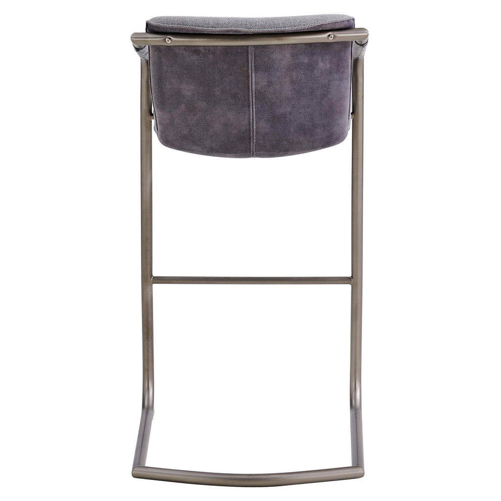 Sage Green Velvet Fabric Bar Stool Q30373