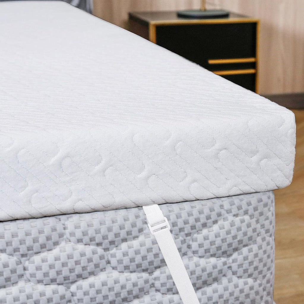 3 Inch Gel Memory Foam Mattress Topper California King Size with Bamboo Cover J984166