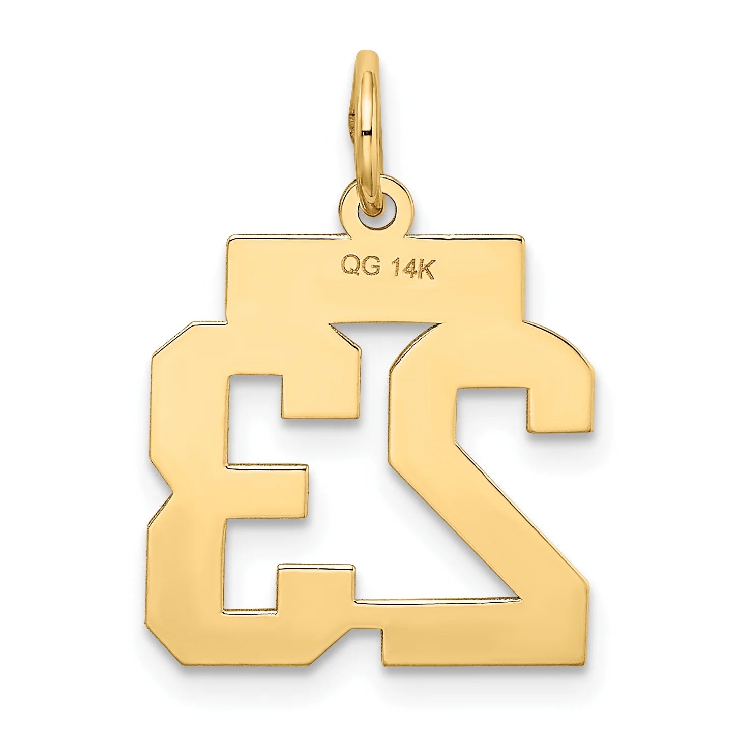 10K Yellow Gold Number 23 Pendant Charm O69624