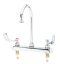 Deck Mounted Workboard Faucet with 8x22 Centers Swivel Chrome Double Handle Y3128