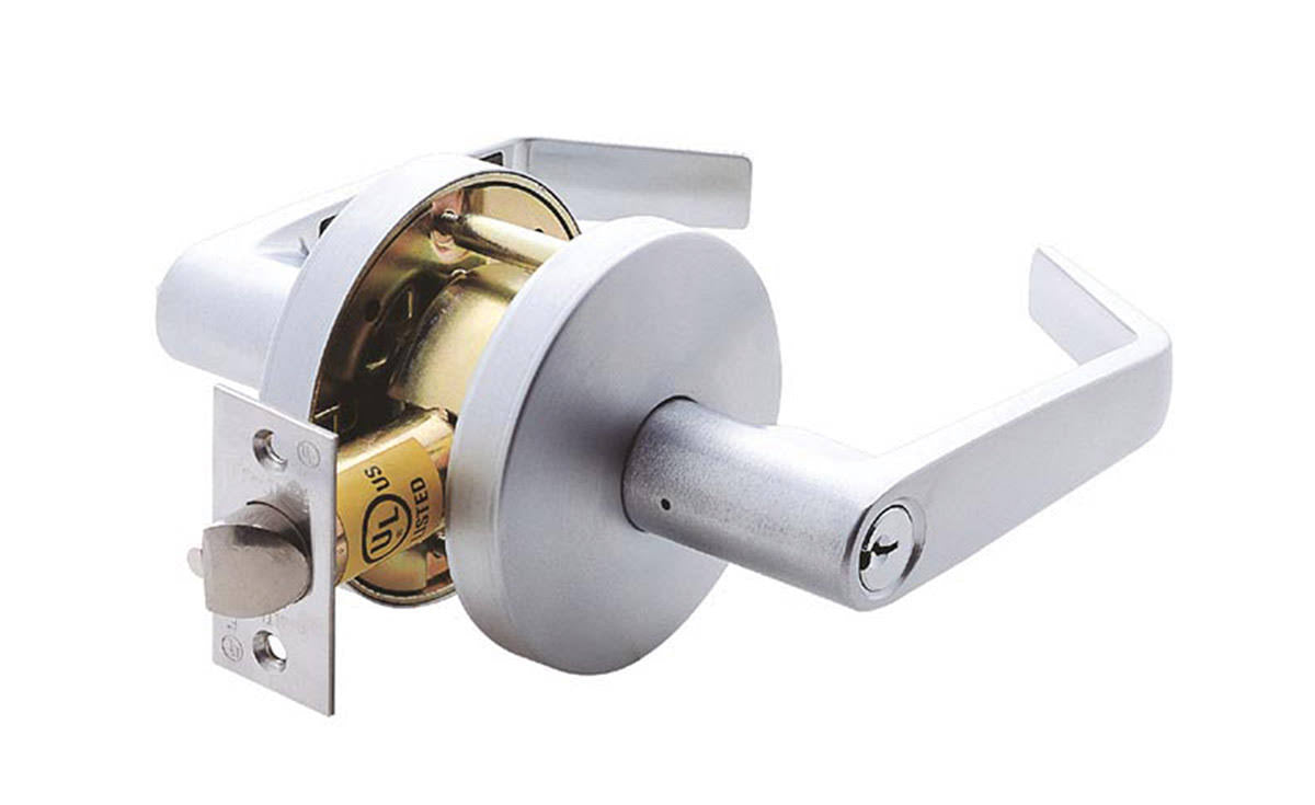 Satin Chrome Commercial Cylindrical Classroom Lever U597