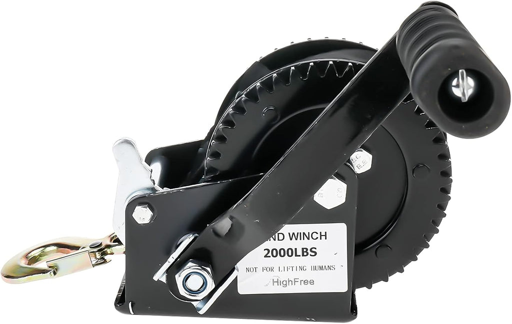 Heavy Duty Hand Winch 2000LBS with 25-Foot Strap, Pack of 2 L244