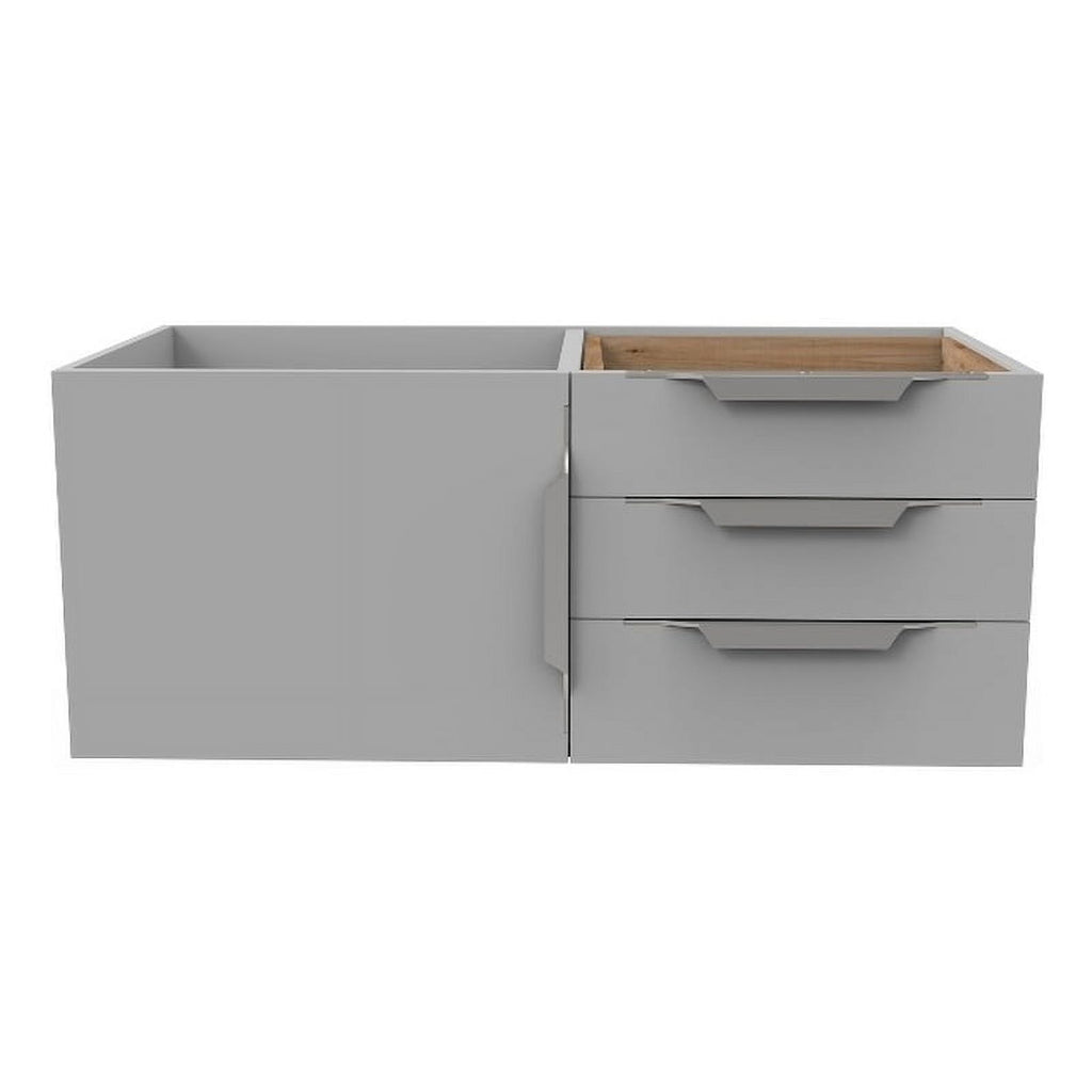 Gray Wood Floating Vanity Base R205