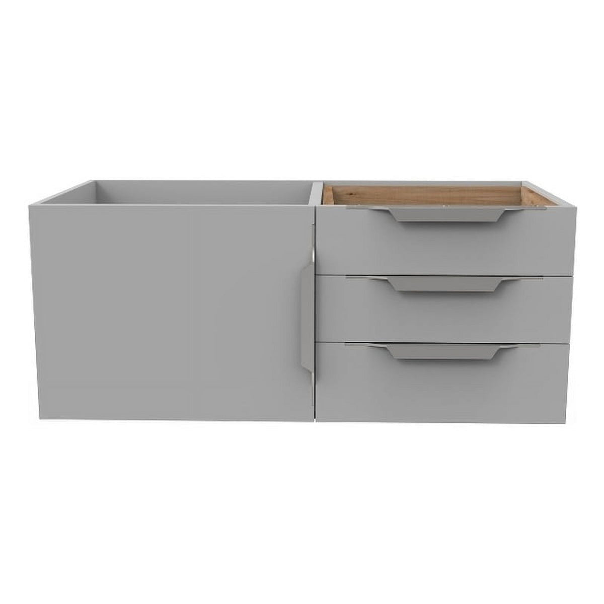Gray Wood Floating Vanity Base R205