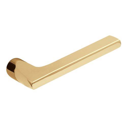 Satin Brass and Black Pair of Levers N24084