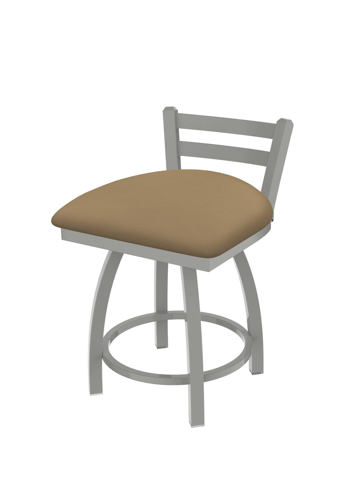 Low Back Swivel Vanity Stool with Anodized Nickel Finish J3055