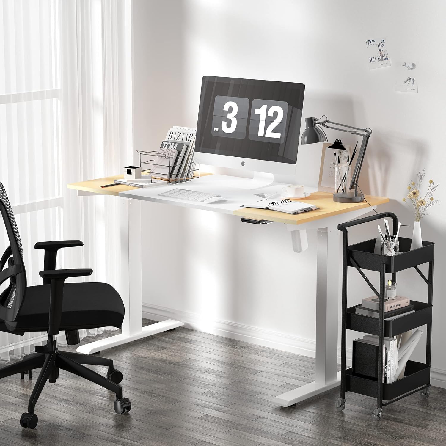 Electric Standing Desk with 48 x 30 Inches Adjustable Sit Stand Desk X4710