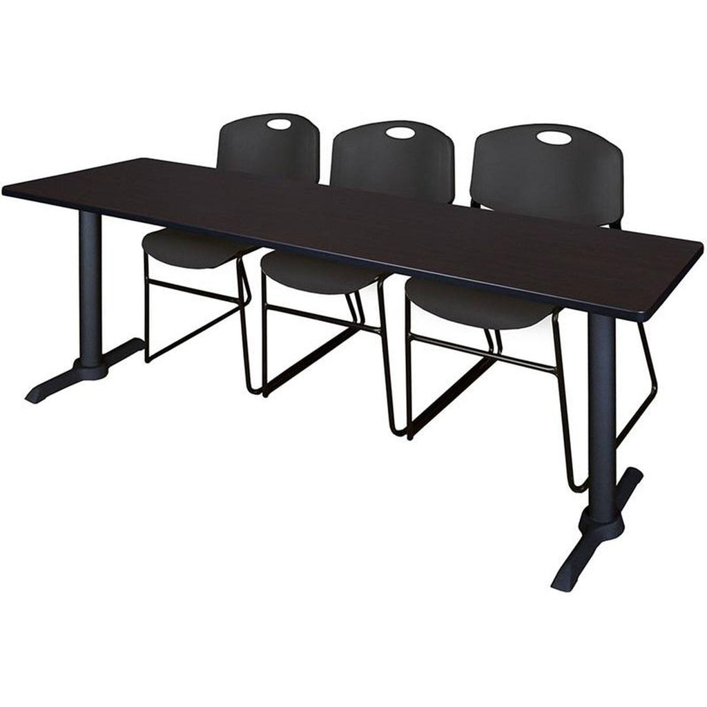Training Table with 3 Stack Chairs Z66568