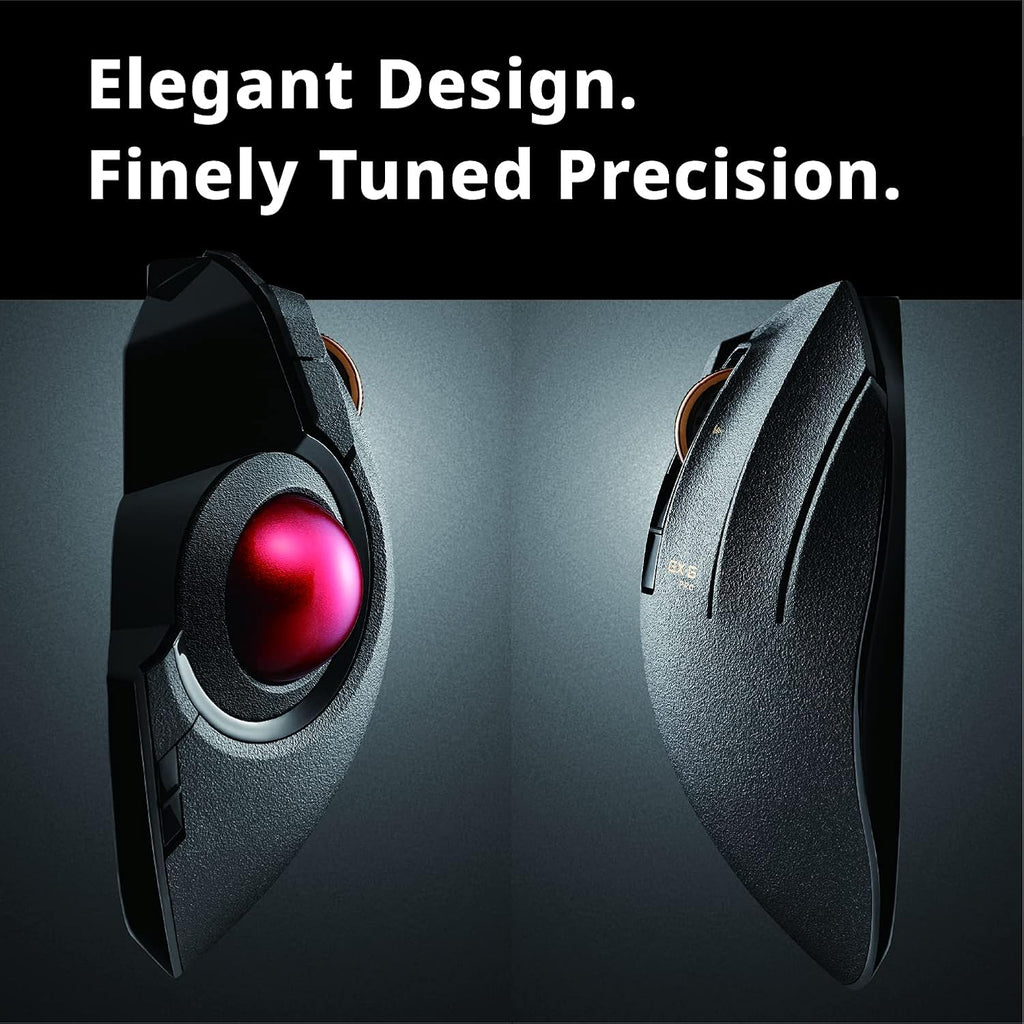 Black 8-Button Thumb-Operated Trackball Mouse, Pack of 2 S845