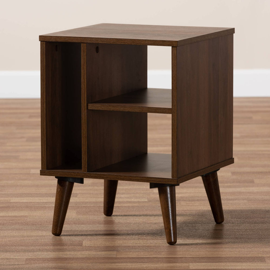 Walnut Wood End Table W2362