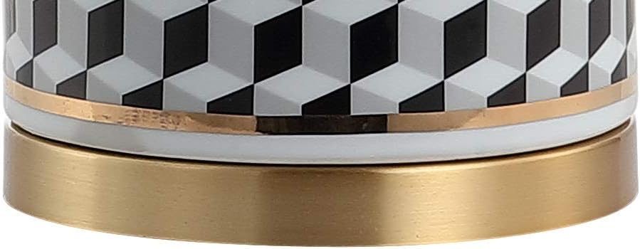 Black/White Ceramic/Metal LED Table Lamp Z78101