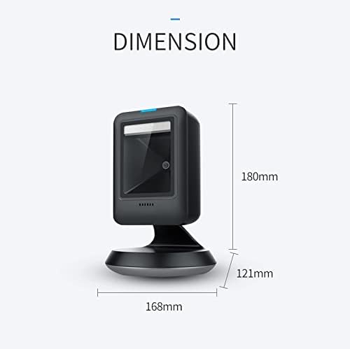 1D 2D QR Omnidirectional Hands-Free USB Barcode Scanner, Pack of 2 D1127