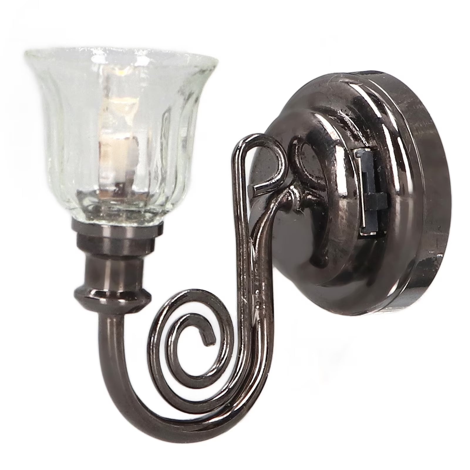 Dollhouse Wall Lamp Miniature Lantern Light with Battery A514511