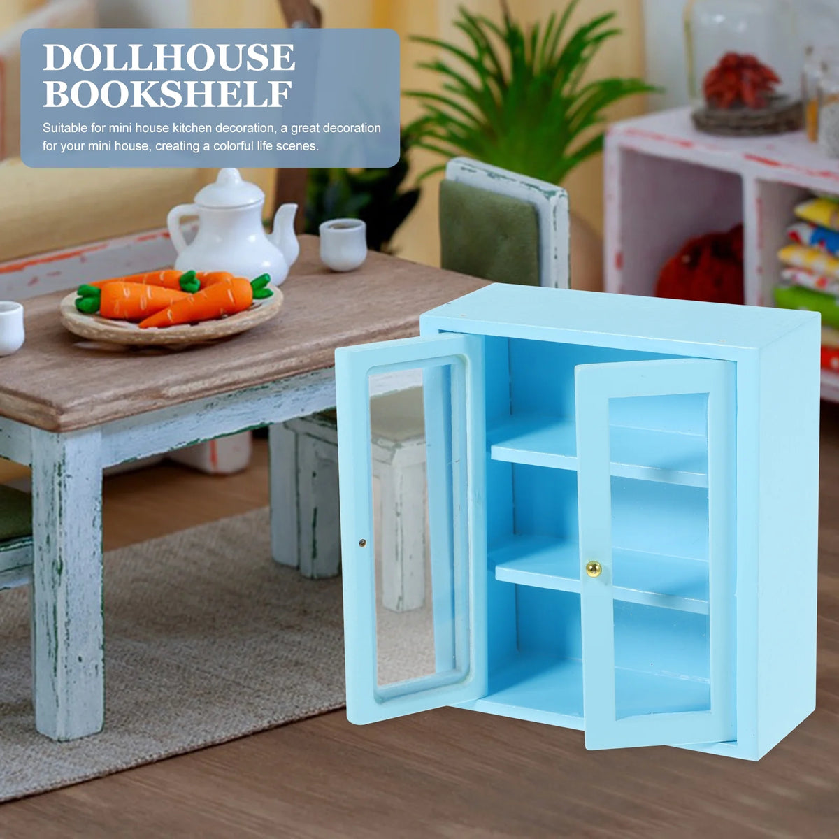 Wooden Miniature Cabinet Model Ornament I802571