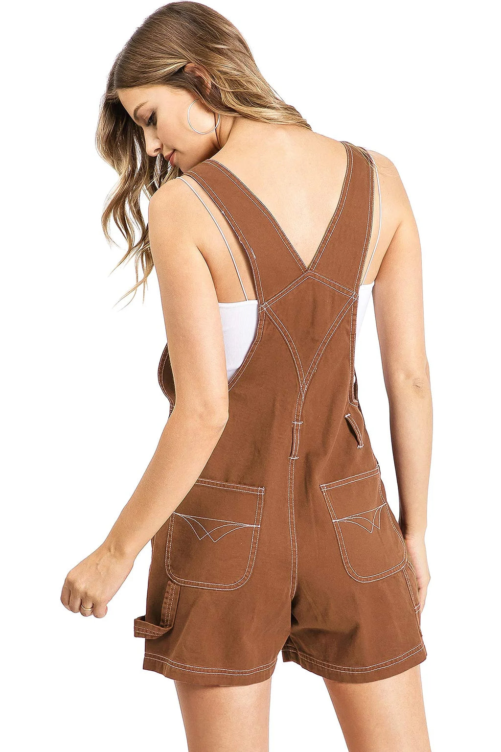 Rust Twill Short Overalls D6286