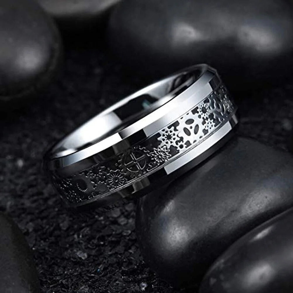 8mm Silver Tungsten Band N575581