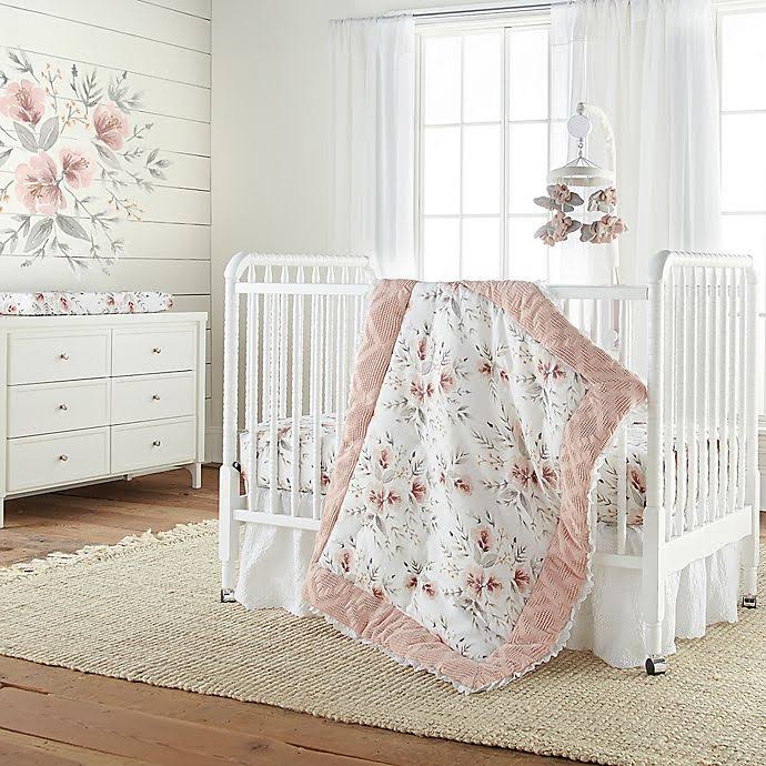 4-Piece Pink Crib Bedding Set N251