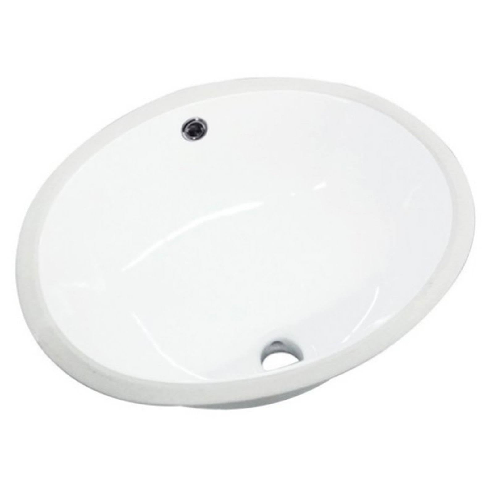 White Oval Undermount Vitreous China Lavatory L904805