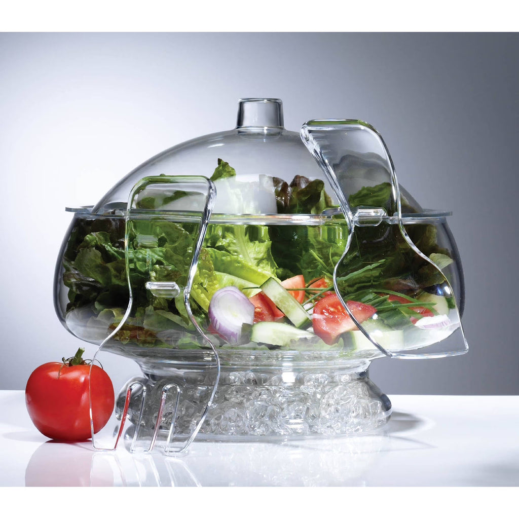 Acrylic Salad Bowl with Dome Lid R9020