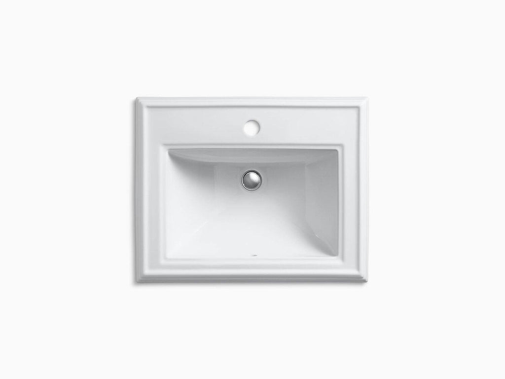 Ice Grey Drop-In Bathroom Sink with Single Faucet Hole P65235