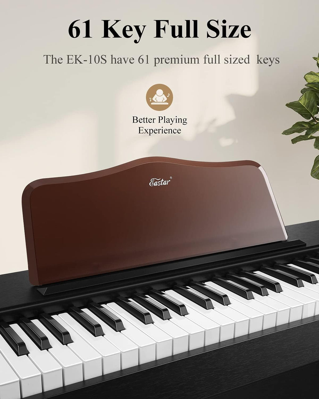 61 Key Full Size Digital Piano with Sustain Pedal & Music Stand R33278