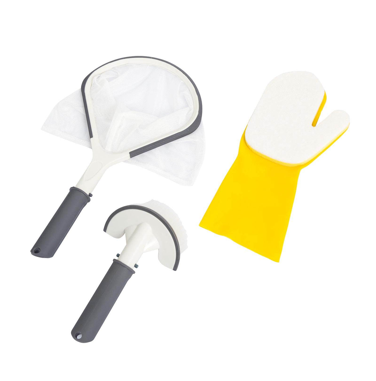 4 Person Inflatable Hot Tub with 3 Piece Cleaning Tool Set S353520