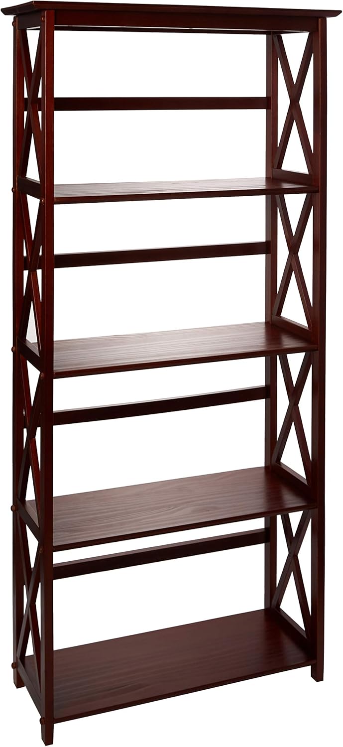 White 5-Shelf Bookcase P1356