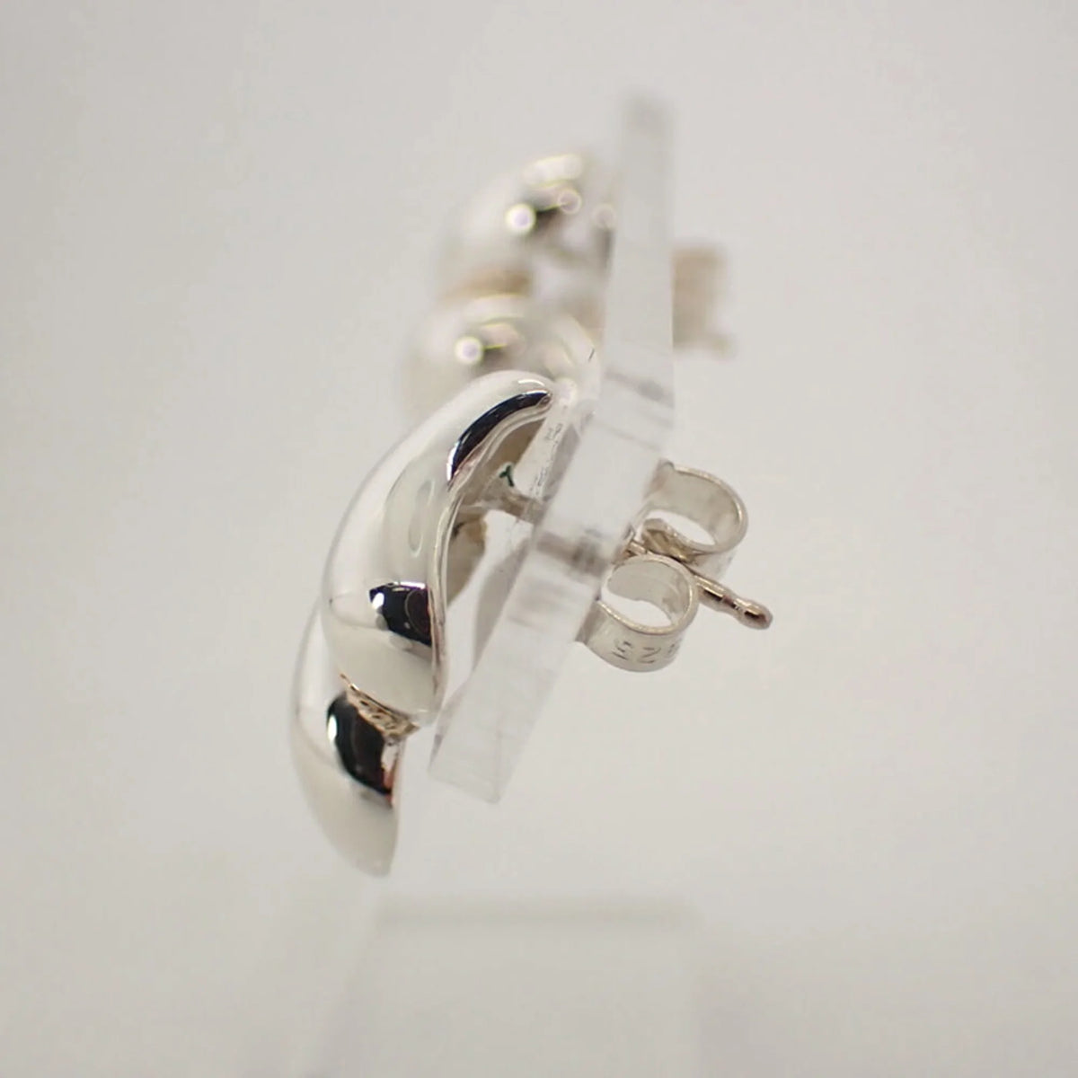 925 585 Shell Twist Combination Earrings D8114
