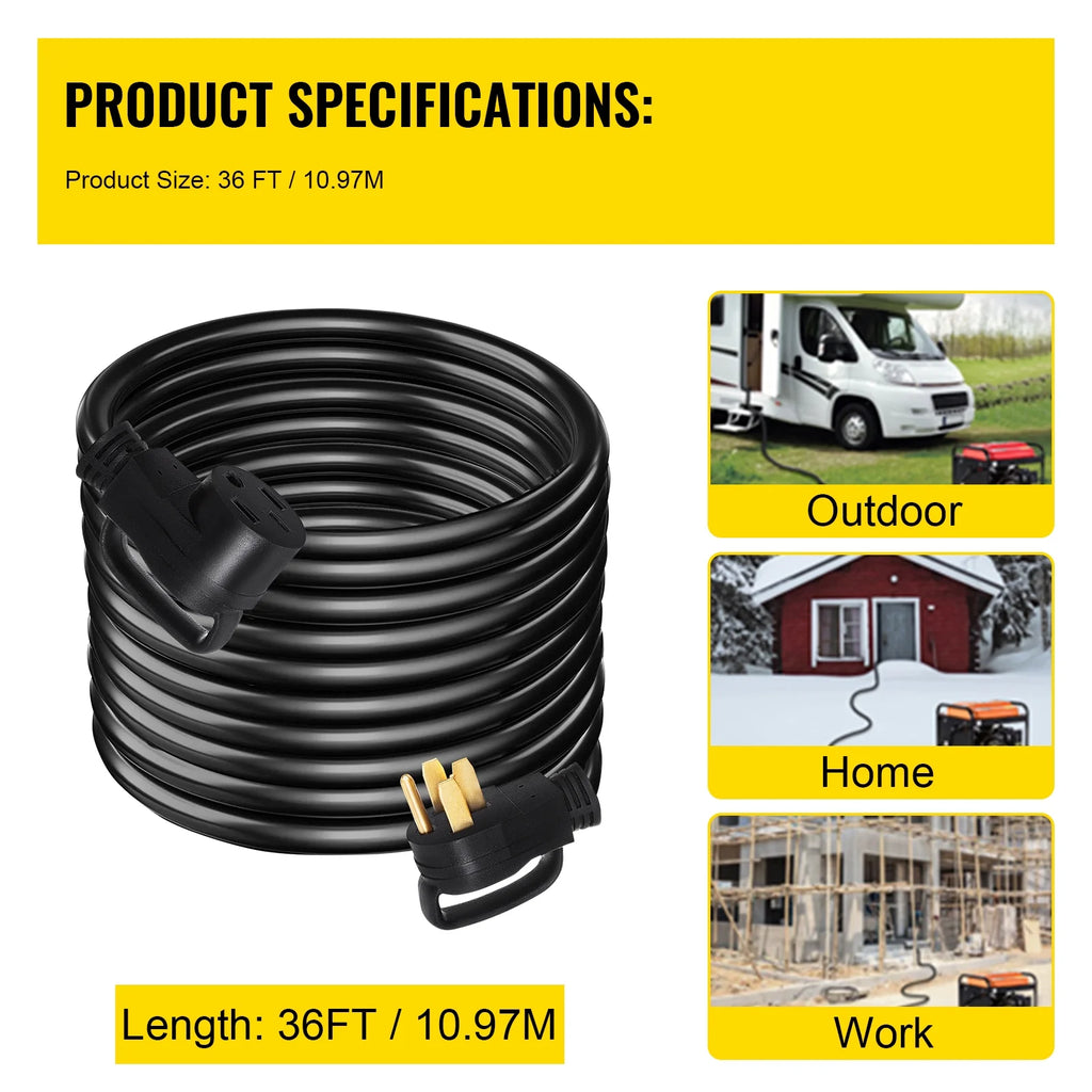 36Ft 50 Amp RV Extension Cord with Handles X2816