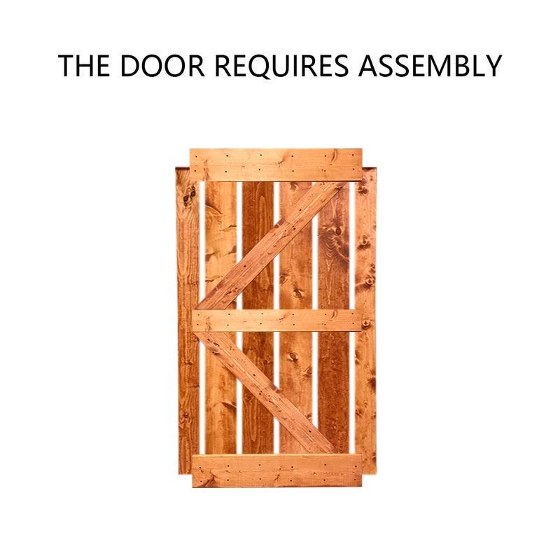 Jungle Green 84 x 84 Barn Door with Hardware Kit W622