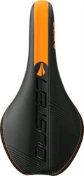 Black/Orange Ti-Alloy Rails Duster Saddle V15973