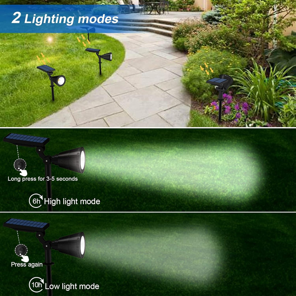 4 Pack Adjustable Solar Spot Lights K4391