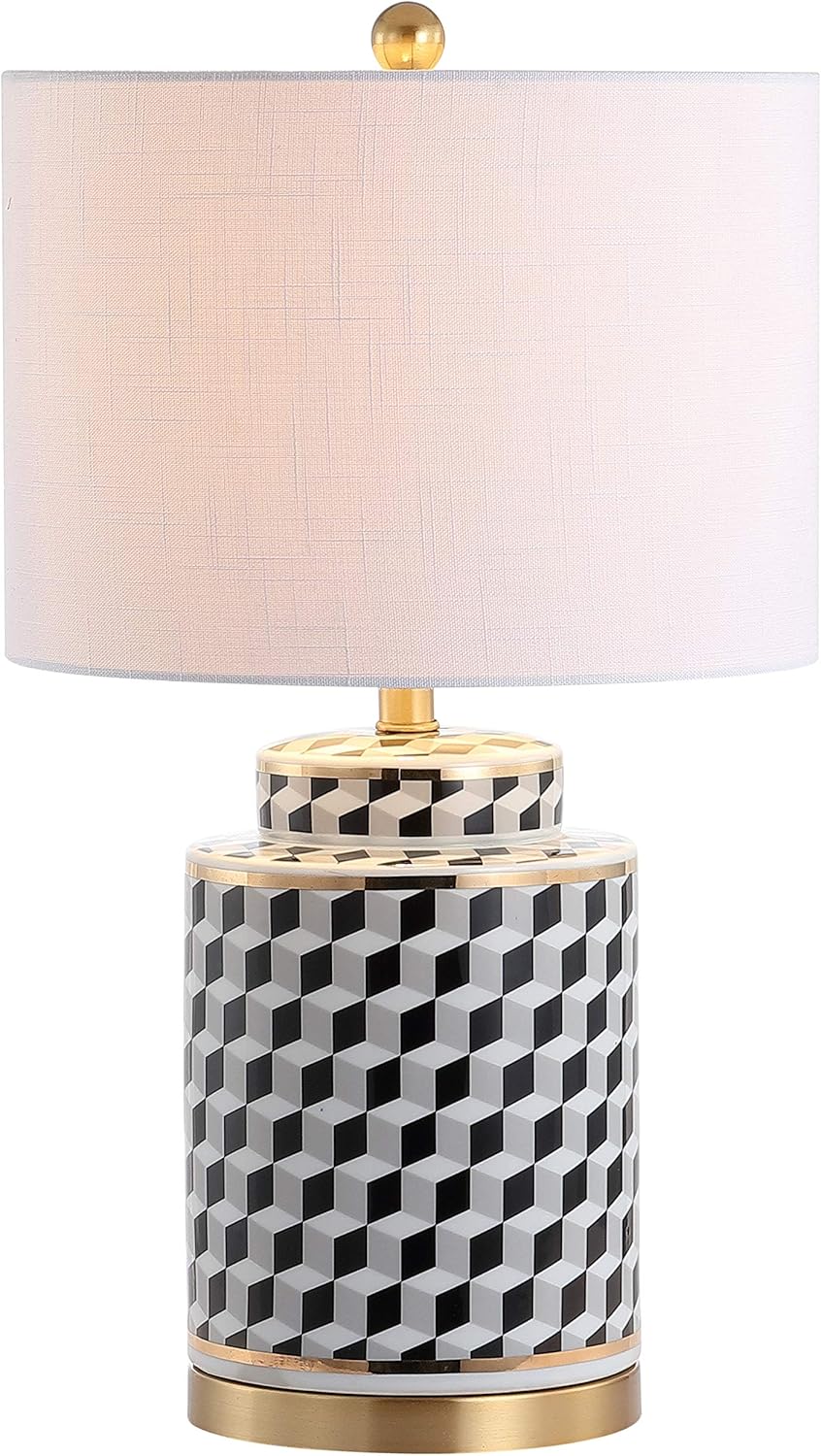 Black/White Ceramic/Metal LED Table Lamp Z78101