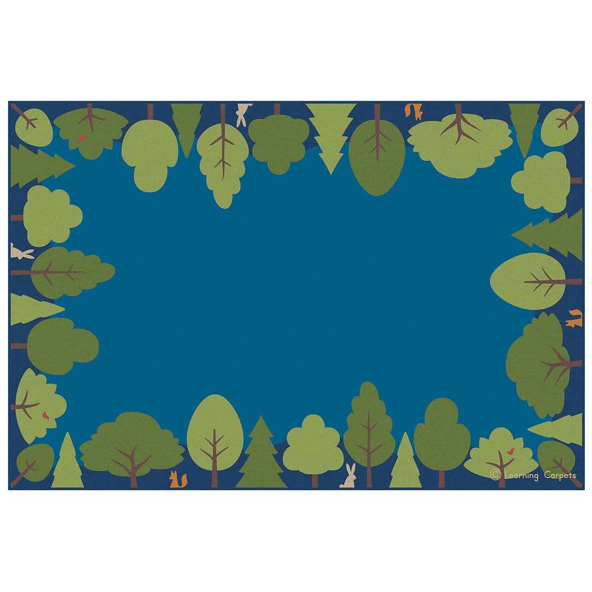 Blue Rectangle Carpet T222214