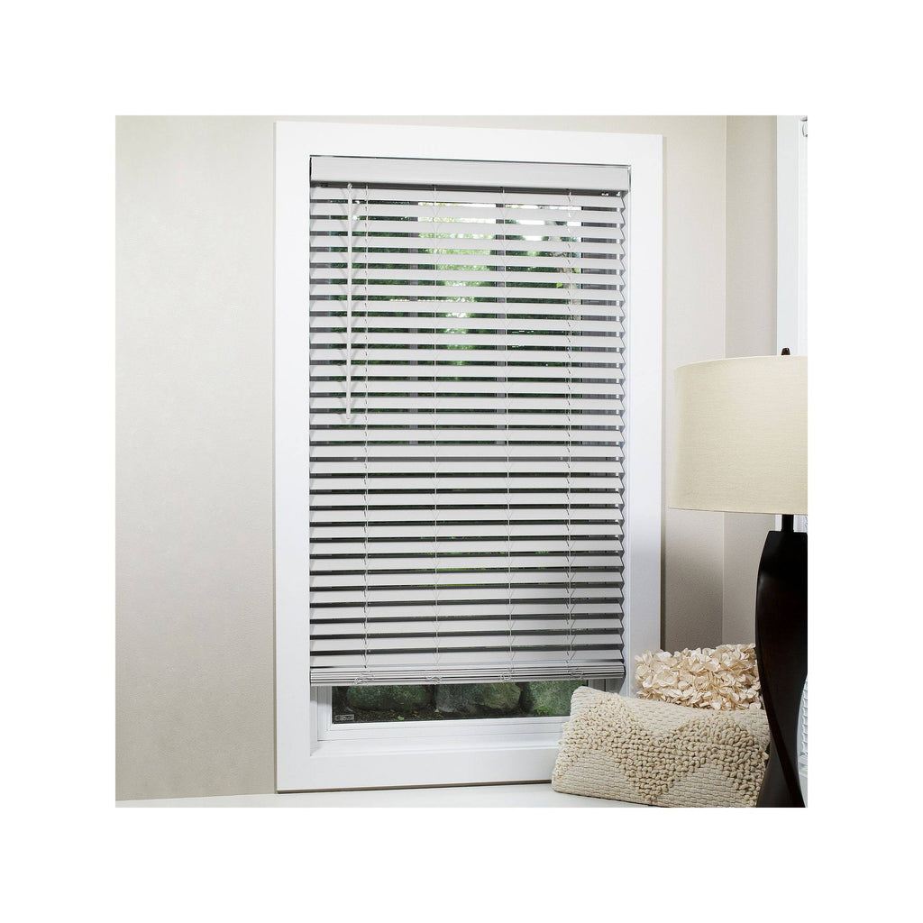 Grey Cordless Flat Slat Blind S745