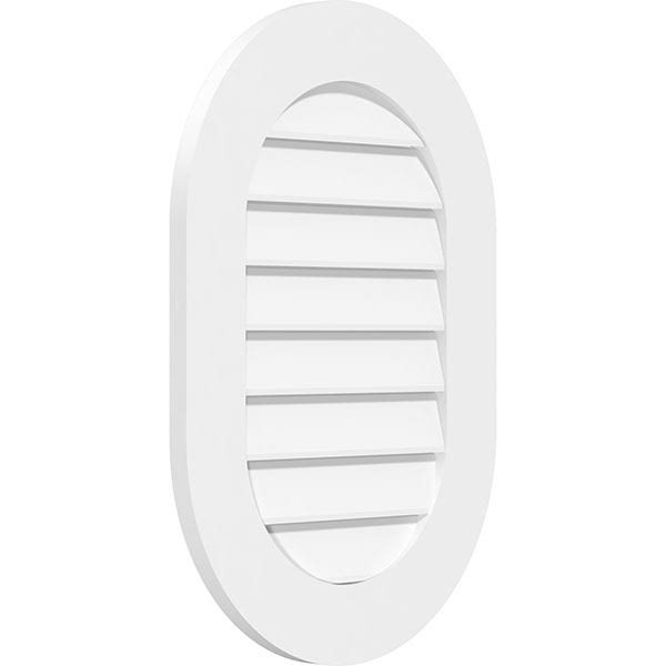 28x22W x 32x22H Vertical Round Ended Surface Mount PVC Gable Vent I77300