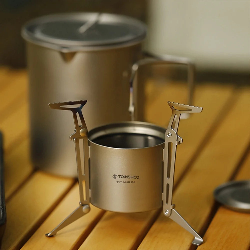 Alcohol Stove with Lid Foldable Legs and Pot Supports C516694