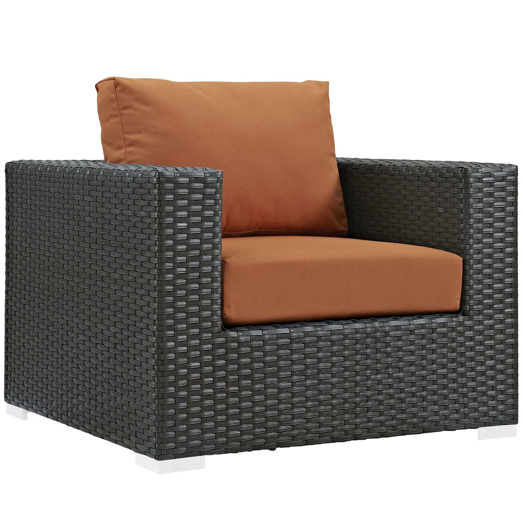 Orange Rattan 10 PCS Sectional Sofa Set C64331
