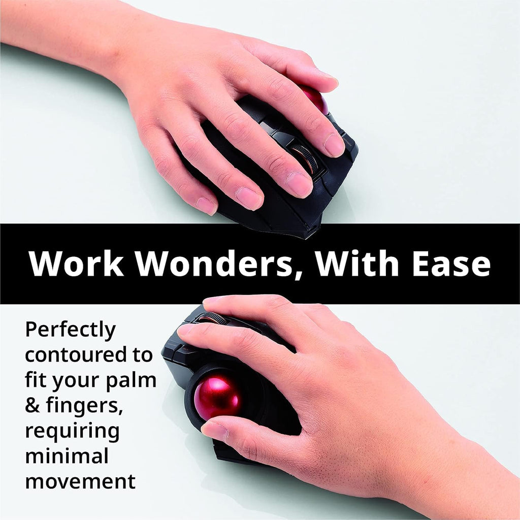 Black 8-Button Thumb-Operated Trackball Mouse, Pack of 2 S845