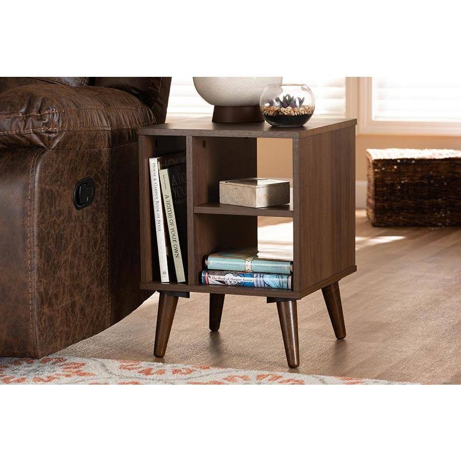 Walnut Wood End Table W2362