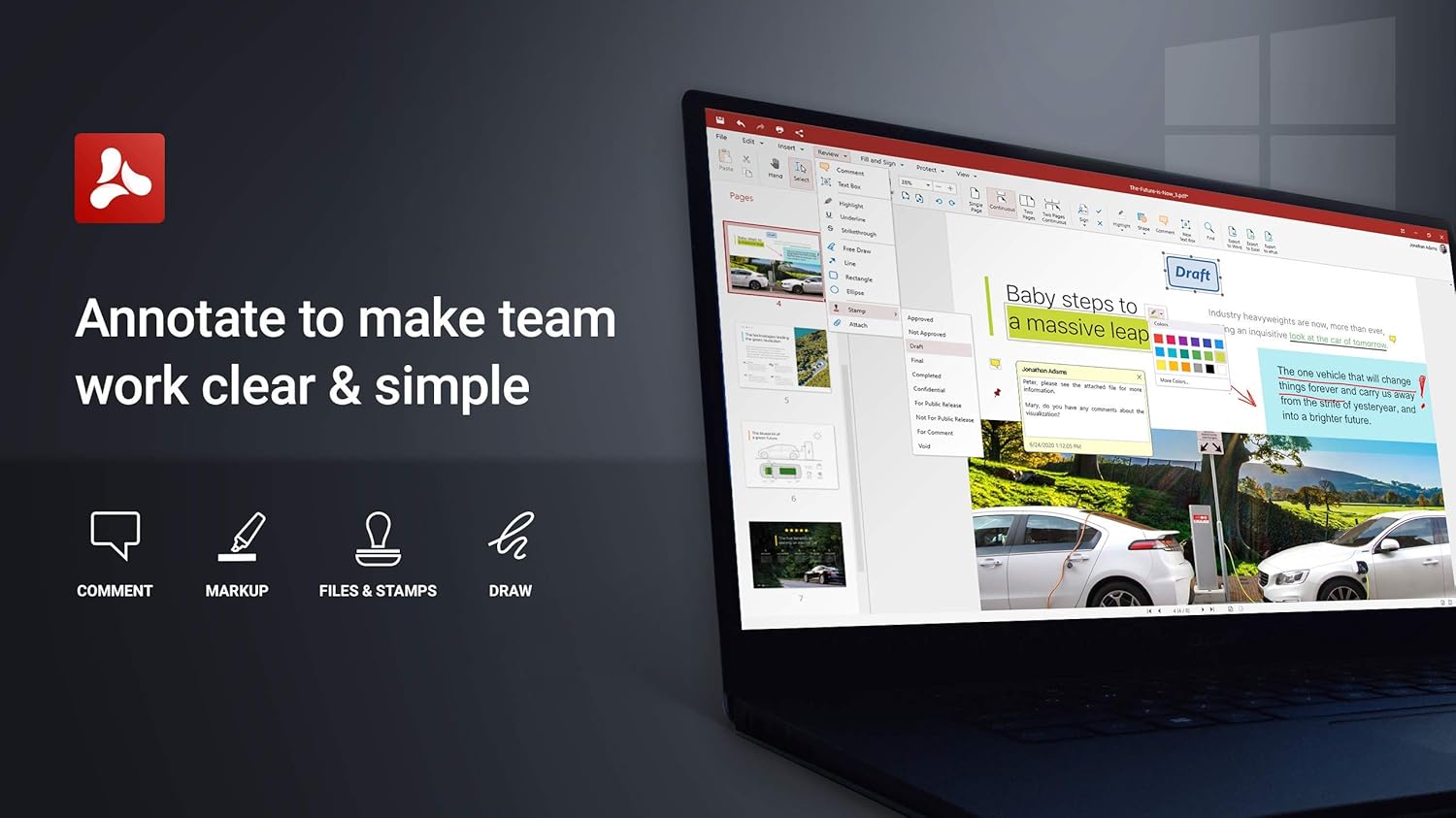 Professional PDF Editor - 1 PC/1 User /1 Year License Pack of 2 U7279
