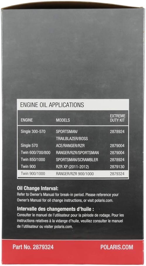 2.5 Qts Full Synthetic Engine Oil and 1 Oil Filter Pack of 2 Q720