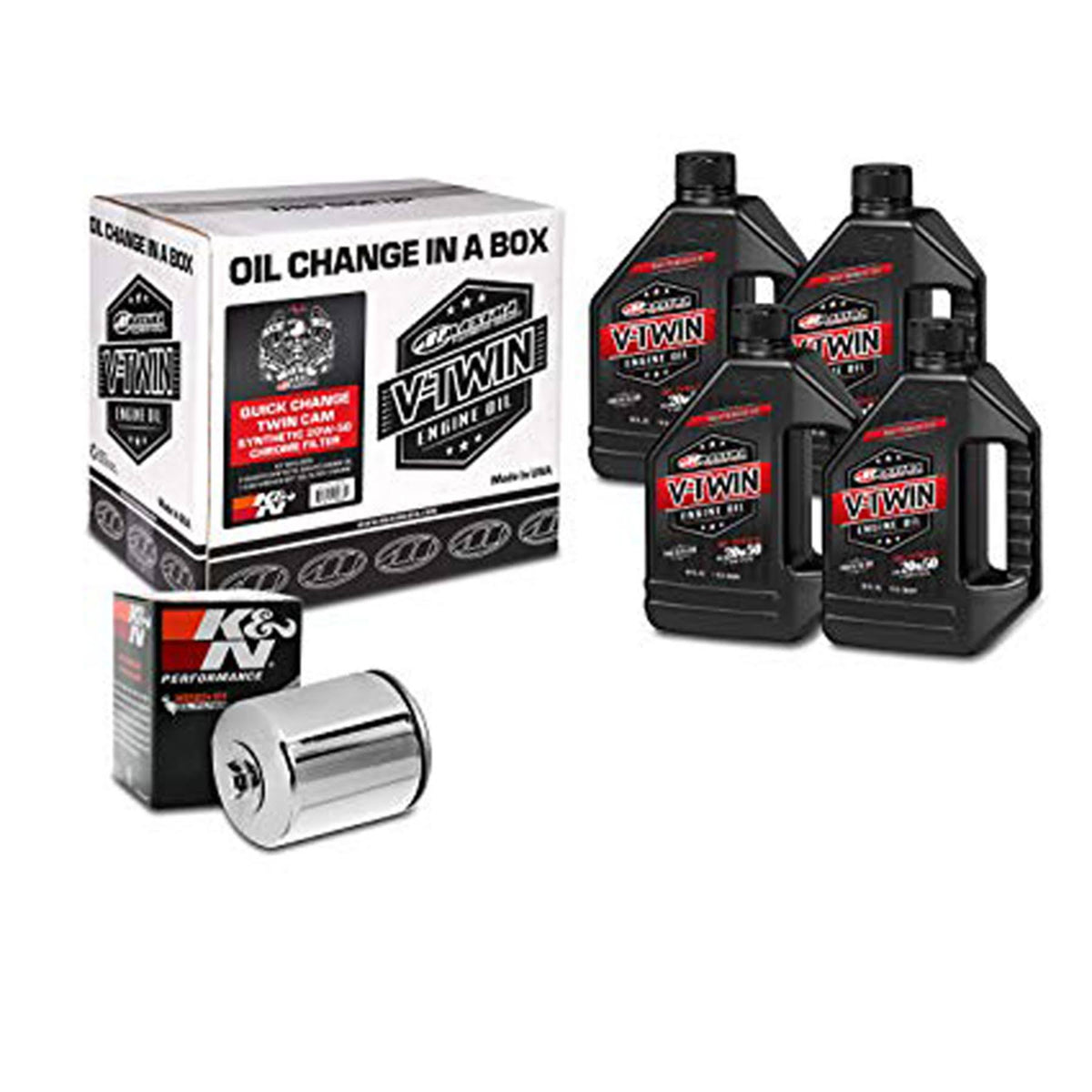 V-Twin Quick Change Kit Synthetic w/ Chrome Filter M518008