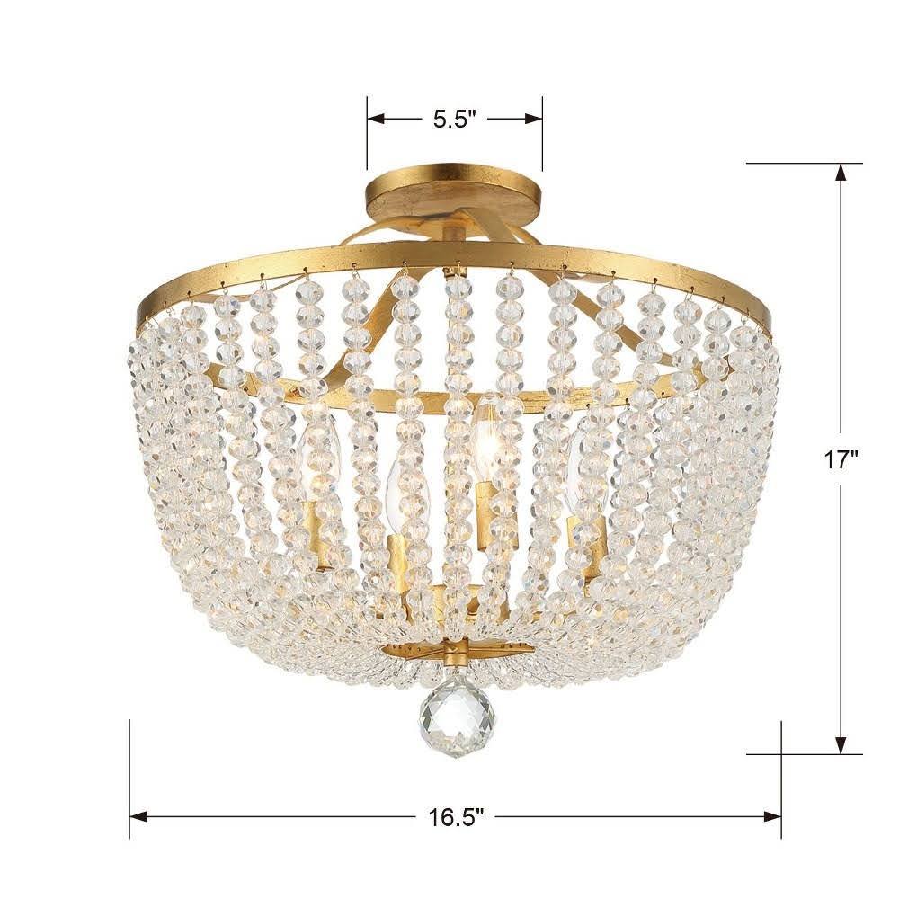 4 Light Forged Bronze Ceiling Mount W714142