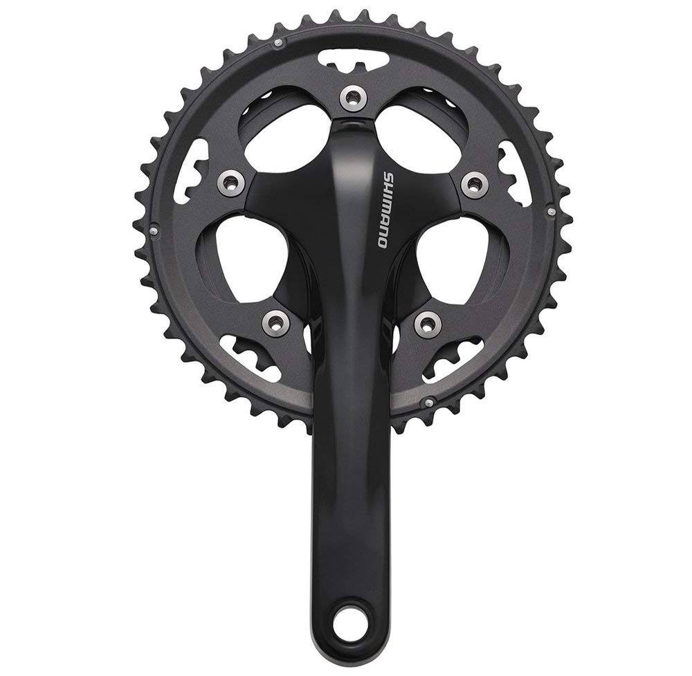 Black 175 x 36/46 10-Speed Double Road Bicycle Crank Set M4986