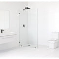 Frameless Fixed Glass Panel Matte Black Q387